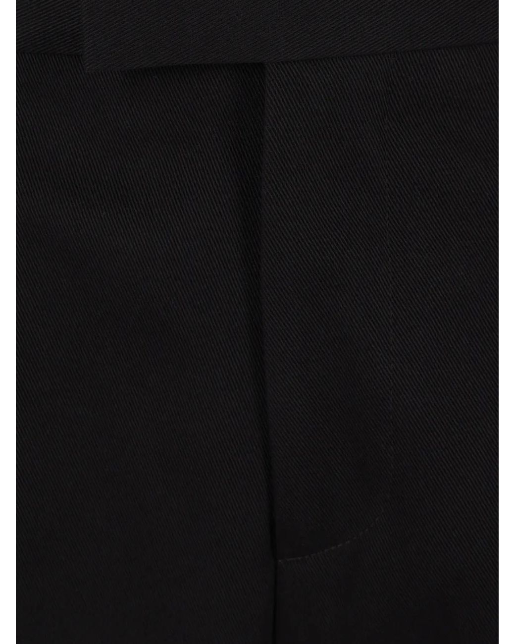 SALON C. LUNDMAN Black Pleated Tailored Trousers for men