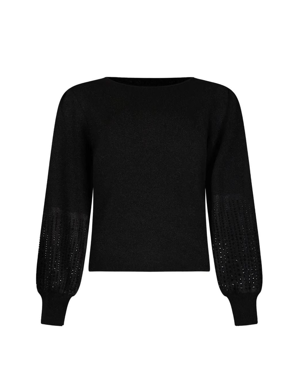 Rene' Derhy Black Pull Nancy À Manches Bouffantes