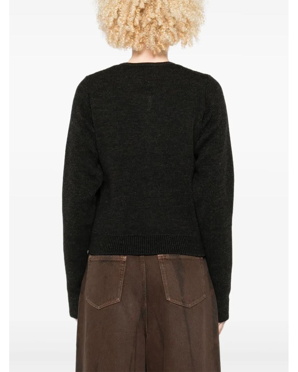 Lemaire Black Button-Front Cardigan