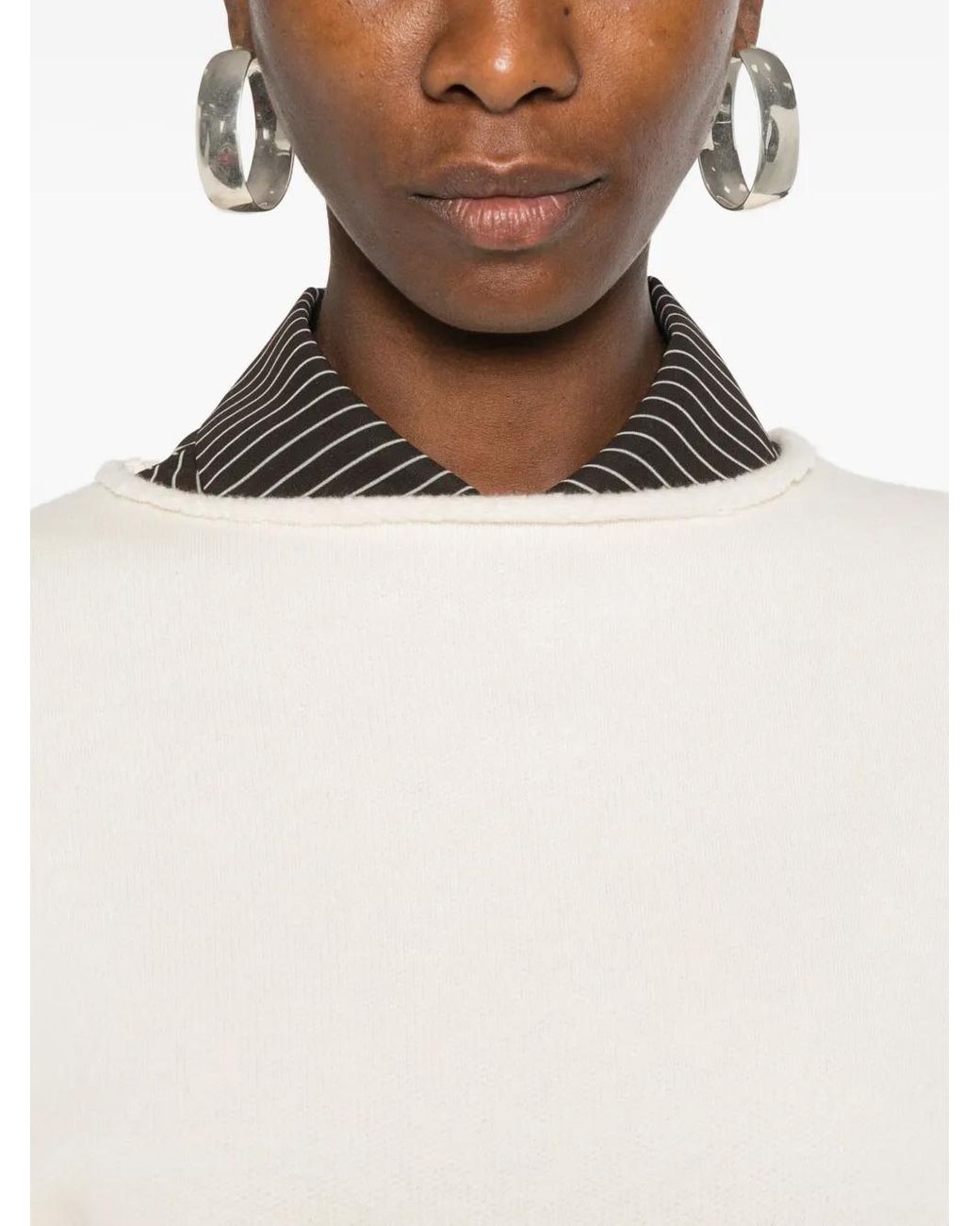 6397 White Crew-Neck Sweatshirt