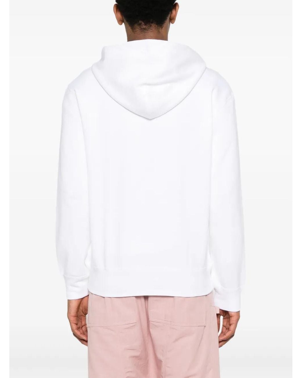 COMME DES GARÇONS PLAY White Double Heart-Patch Hoodie