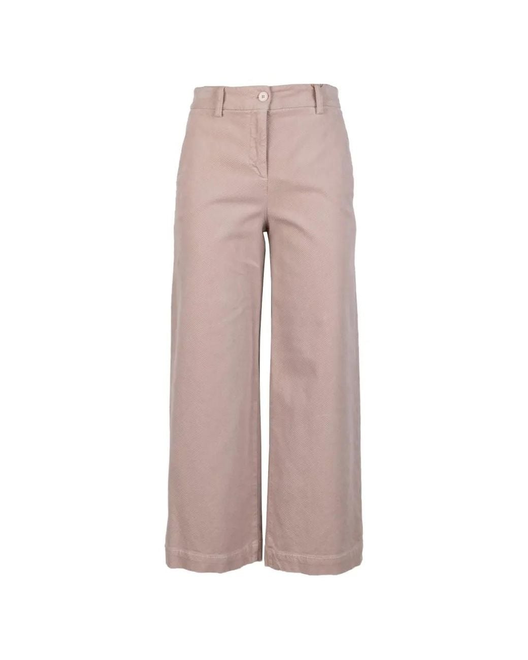 Via Masini 80 Pink Belt-Loop Straight-Leg Trousers