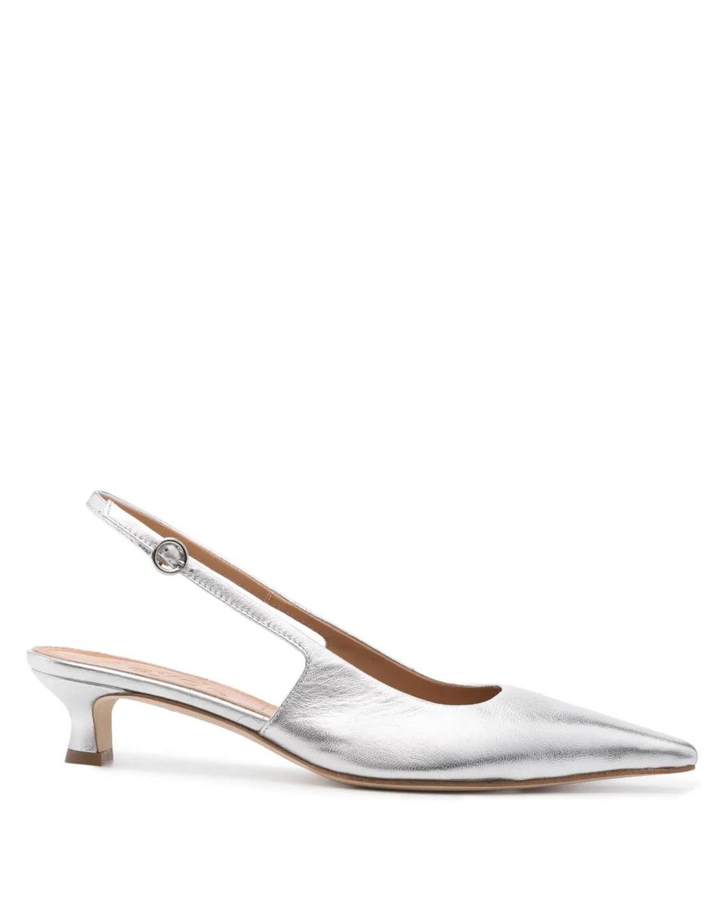 Aeyde 35 Mm Catrina Metallic Leren Pumps in het White