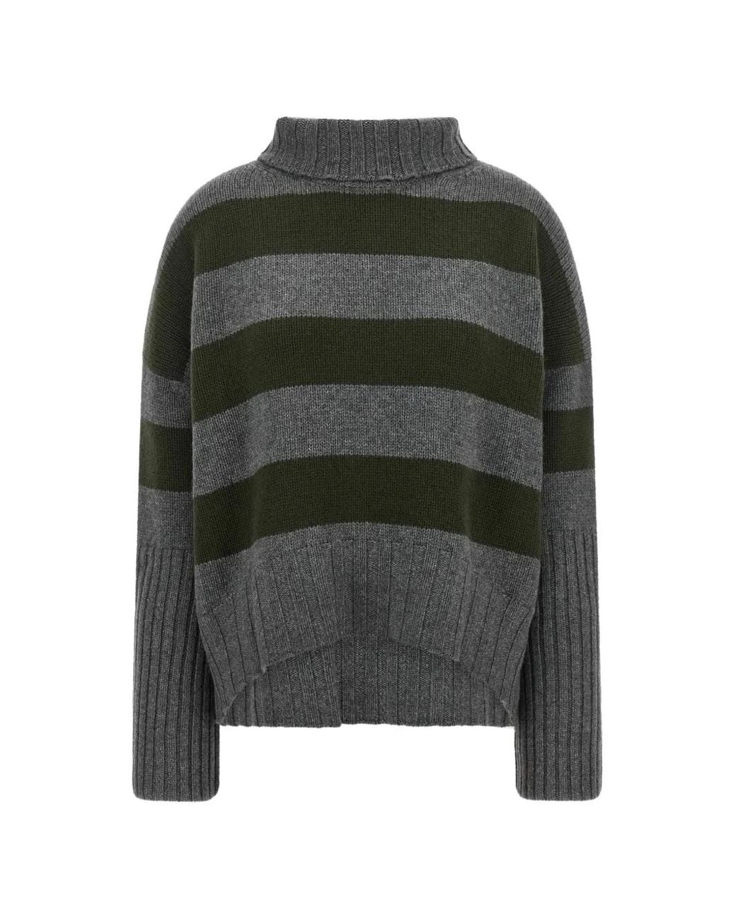 Be You Striped Roll-Neck Sweater in Green | Lyst
