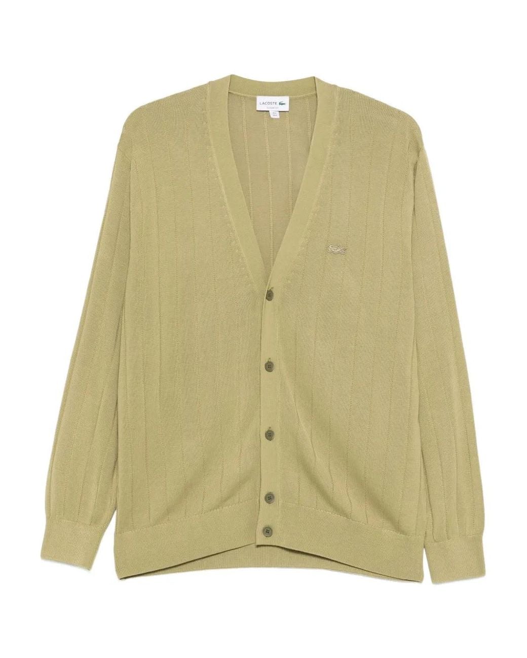 Lacoste Green Button-Down Cardigan for men