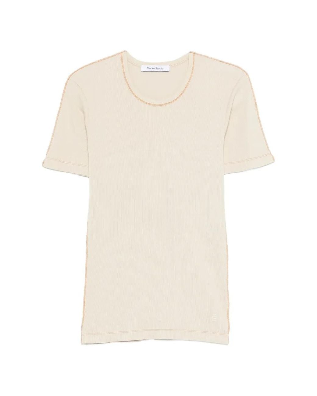 Etudes Studio White Rib Trim T-Shirt
