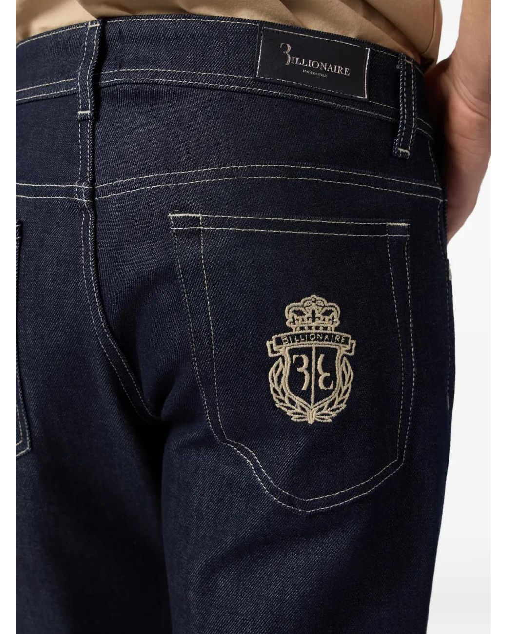 Vaqueros Rectos Billionaire de hombre de color Blue