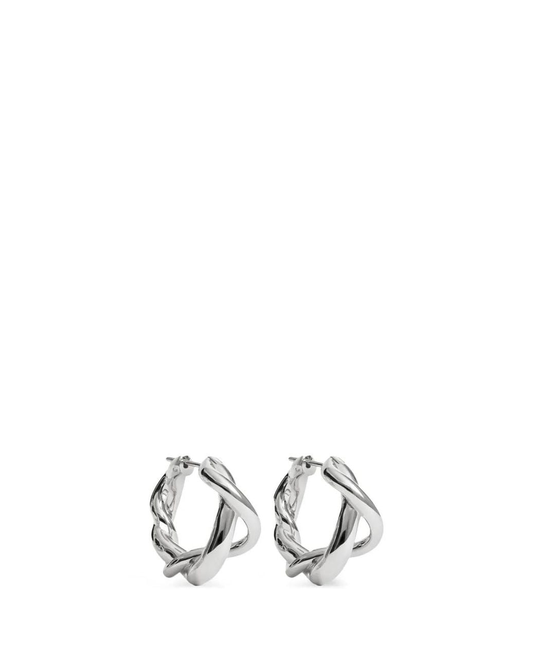 Monica Vinader White Ochre Twisted Hoop Earrings