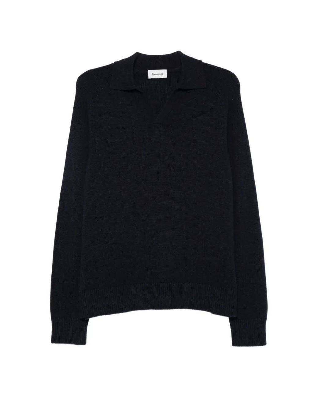 Diana Studio Black Open-Collar Sweater for men