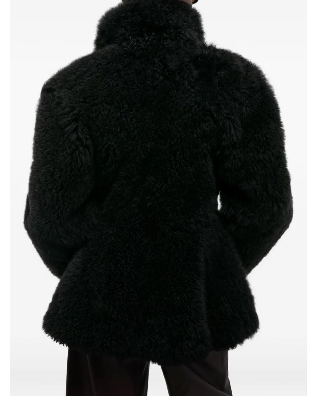 DUCIE Black Maeve Peplum-Hem Jacket
