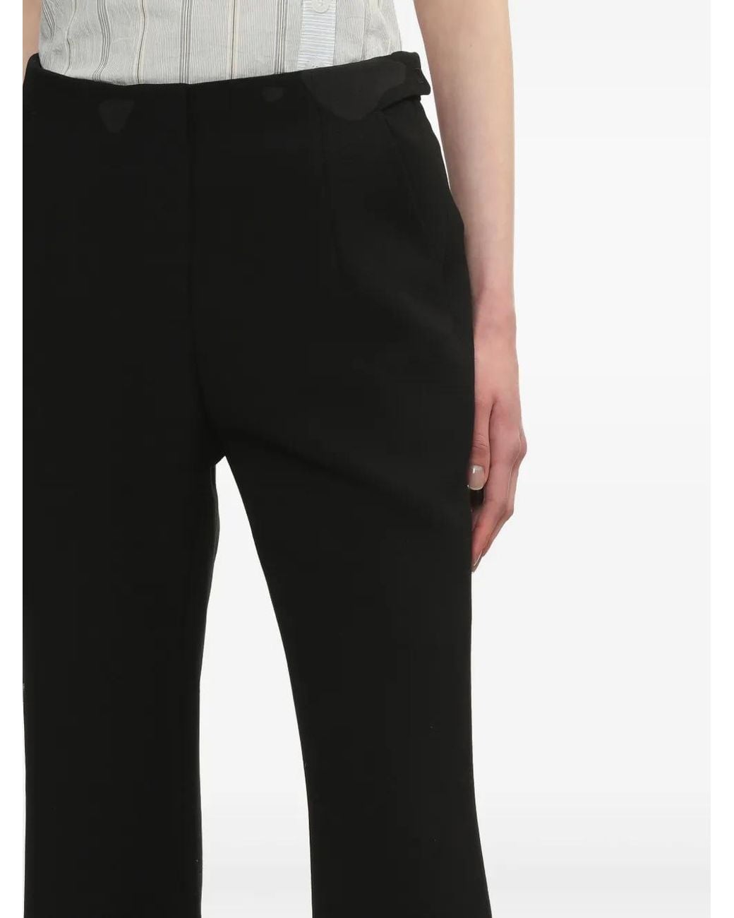 Low Classic Black Flared Trousers