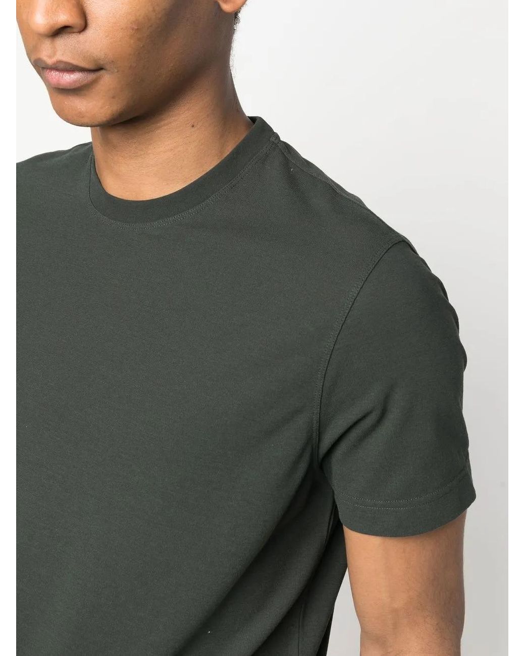 Zanone Green Crew-Neck Cotton T-Shirt for men