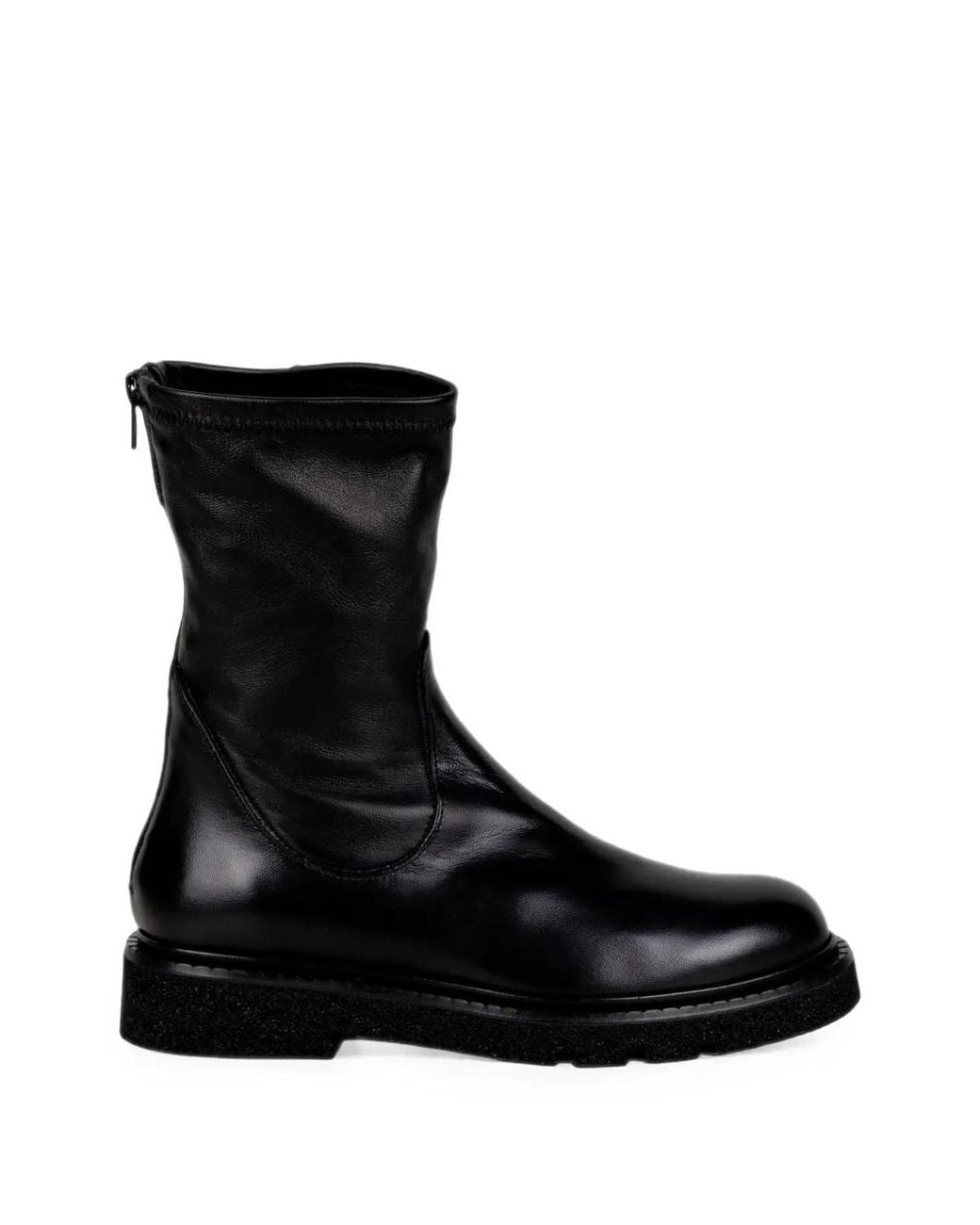 Guglielmo Rotta Black Bottines Zippées En Cuir