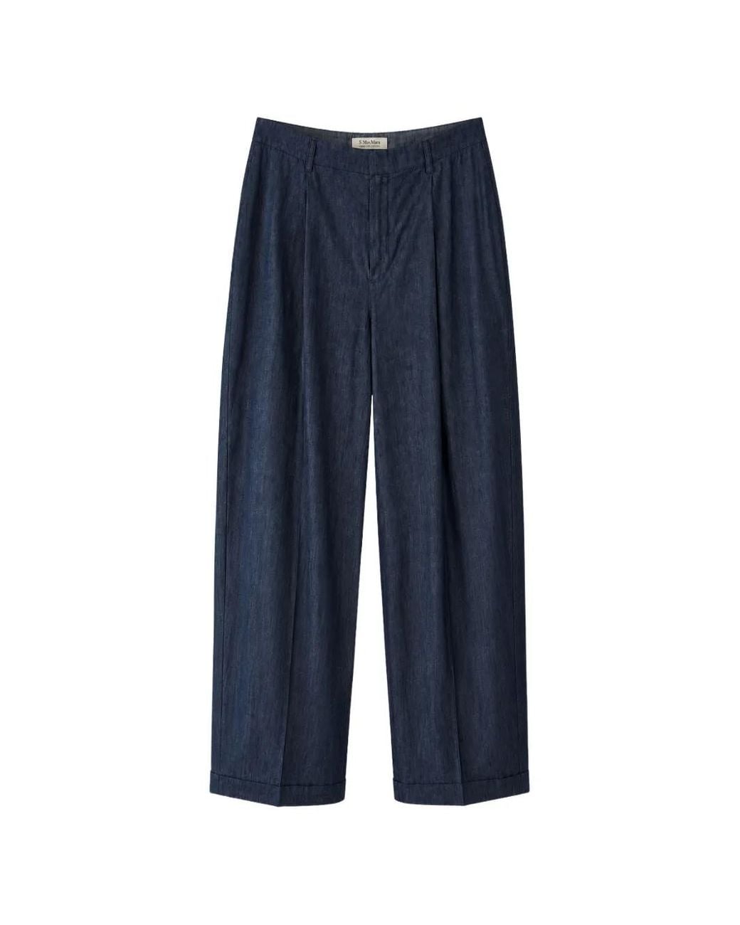 Max Mara Geplooide Jeans in het Blue