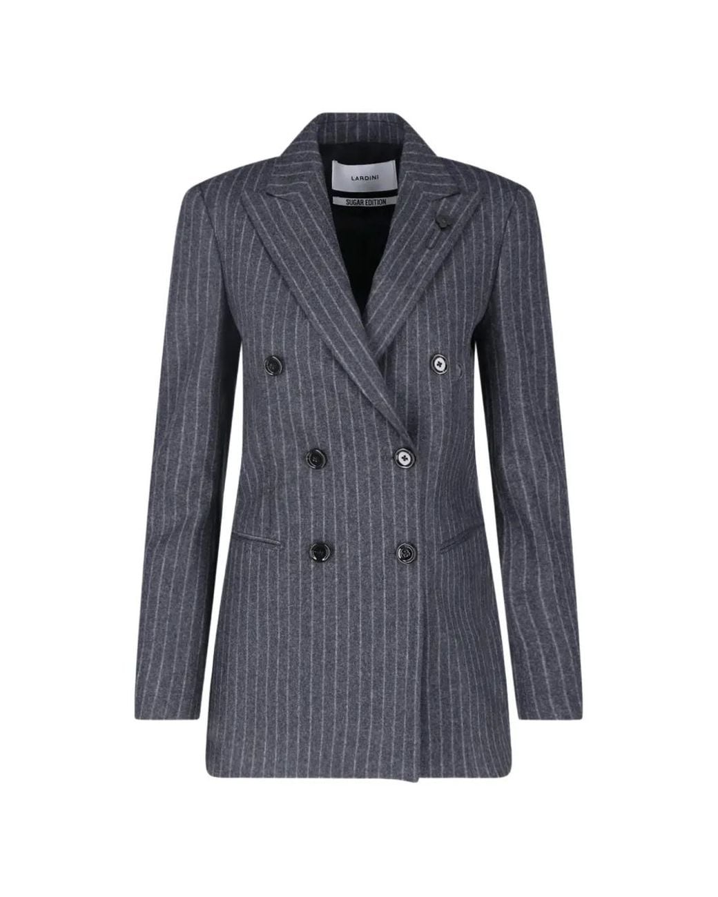 Lardini Blue Pinstripe Double-Breasted Blazer