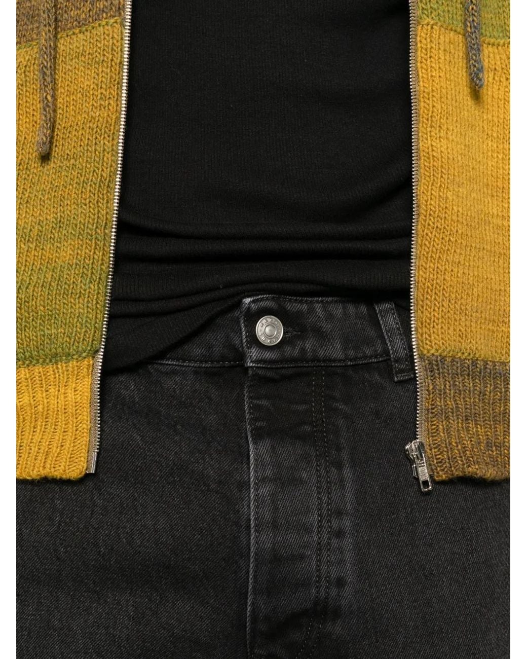 Marni Black Logo-Patch Straight-Leg Jeans for men