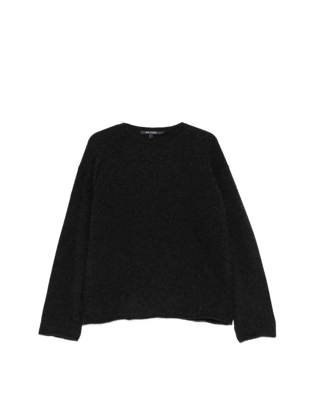 Sofie D'Hoore Black Crew-Neck Long-Sleeve Sweater