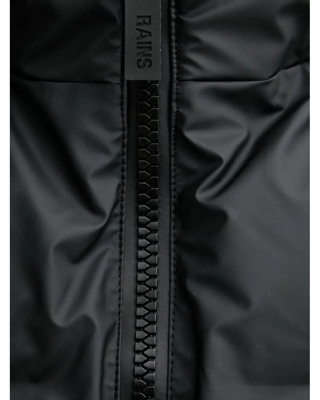 Rains Black Gilet À Design Matelassé