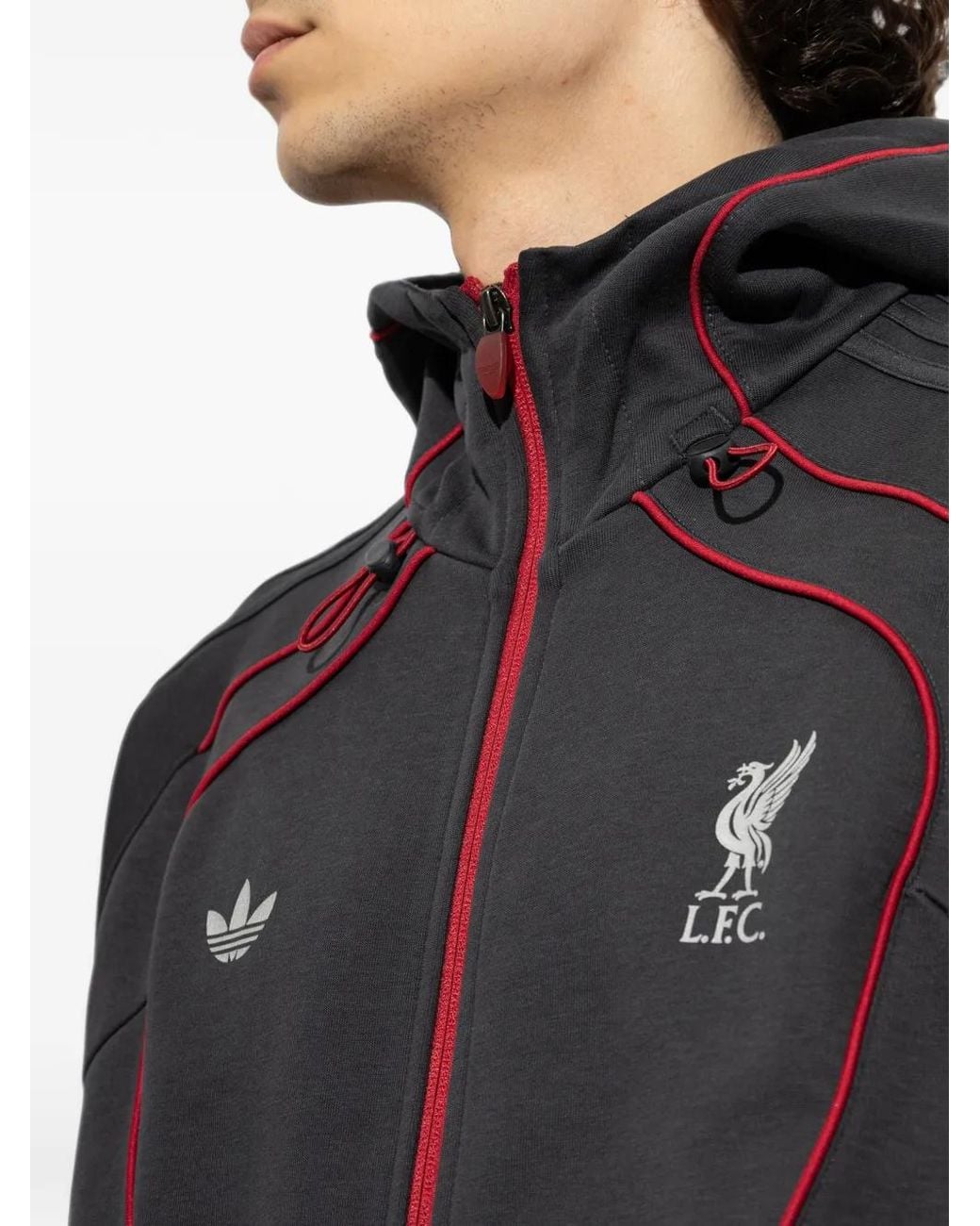Adidas Black X Liverpool Fc Spacer Hoodie Teamgeist 26 À Fermeture Zippée for men