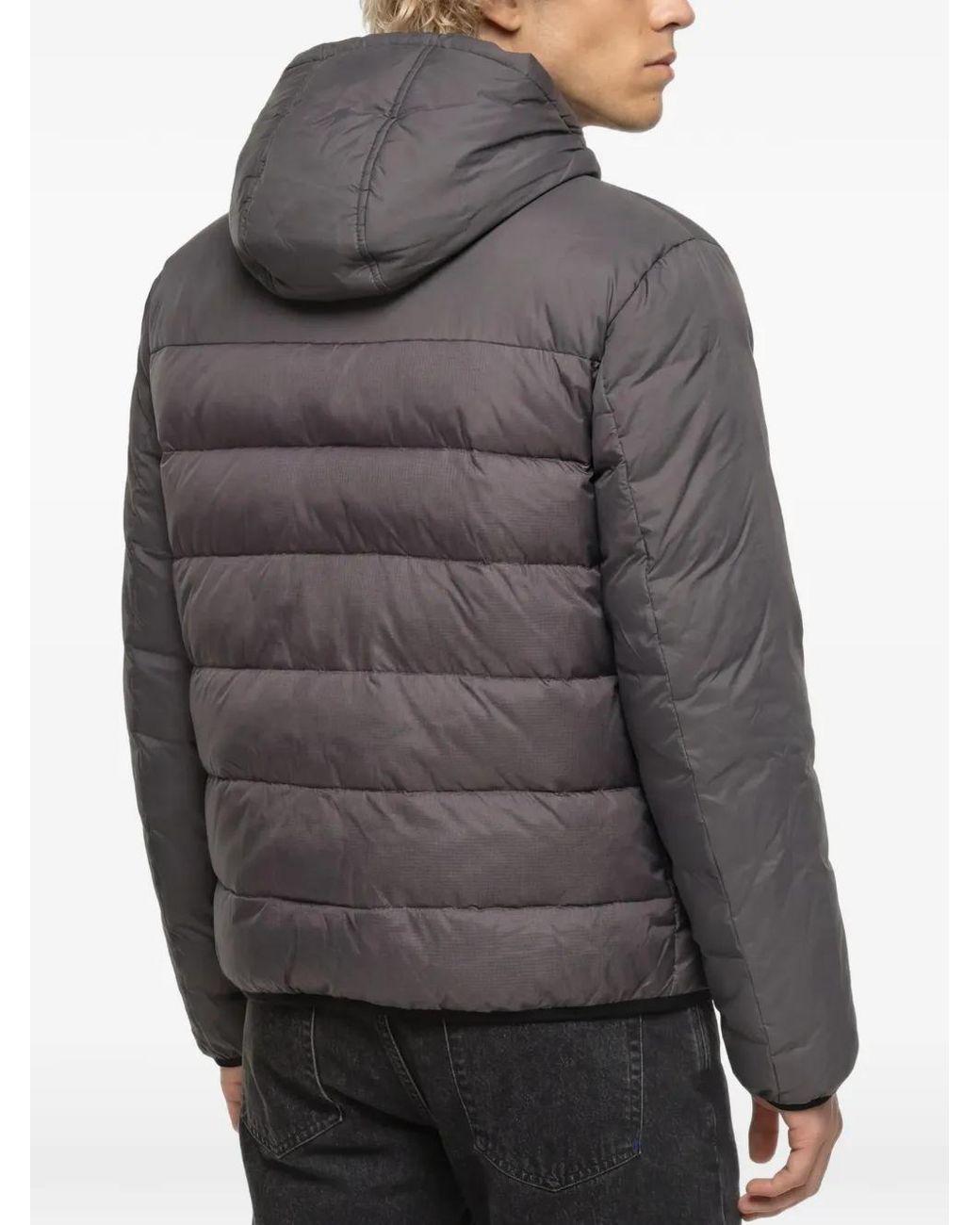 Karl Lagerfeld Gray Hooded Padded Jacket for men