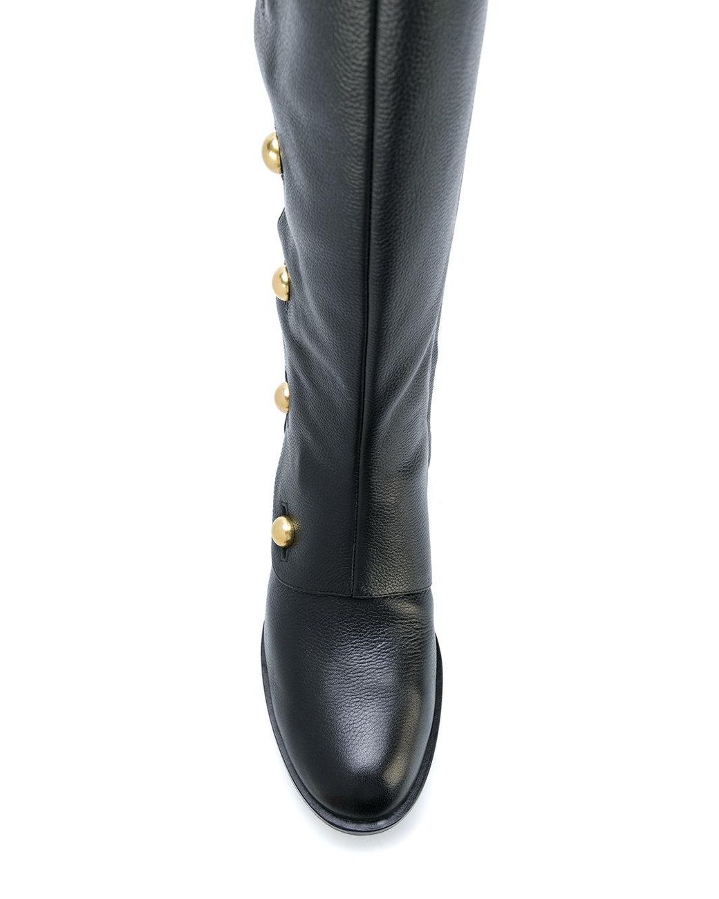 Gold button boots store