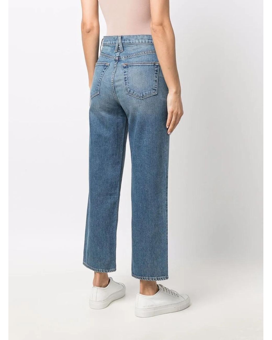 SLVRLAKE Denim Blue Cropped Denim Jeans