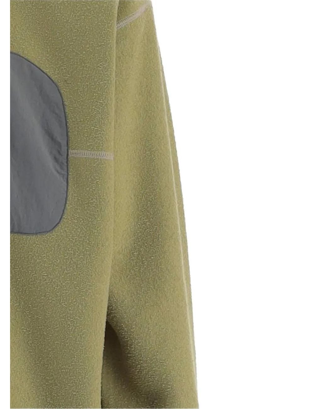 And Wander Green Patch-Pocket Exposed-Seam Sweater for men