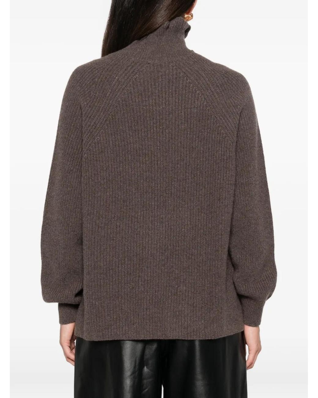 Liviana Conti Brown Turtleneck Sweater
