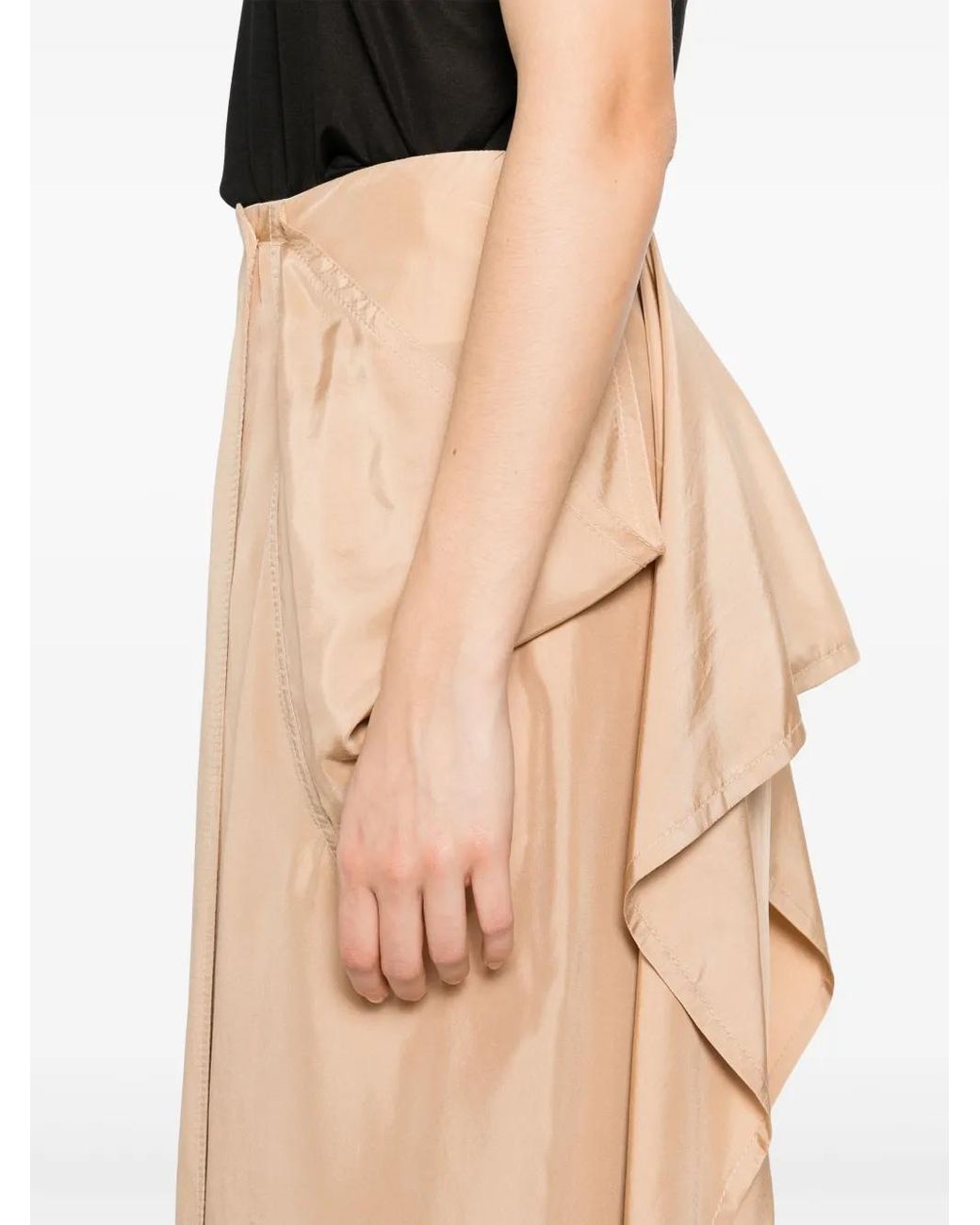 Carven Natural Silk Straight Skirt