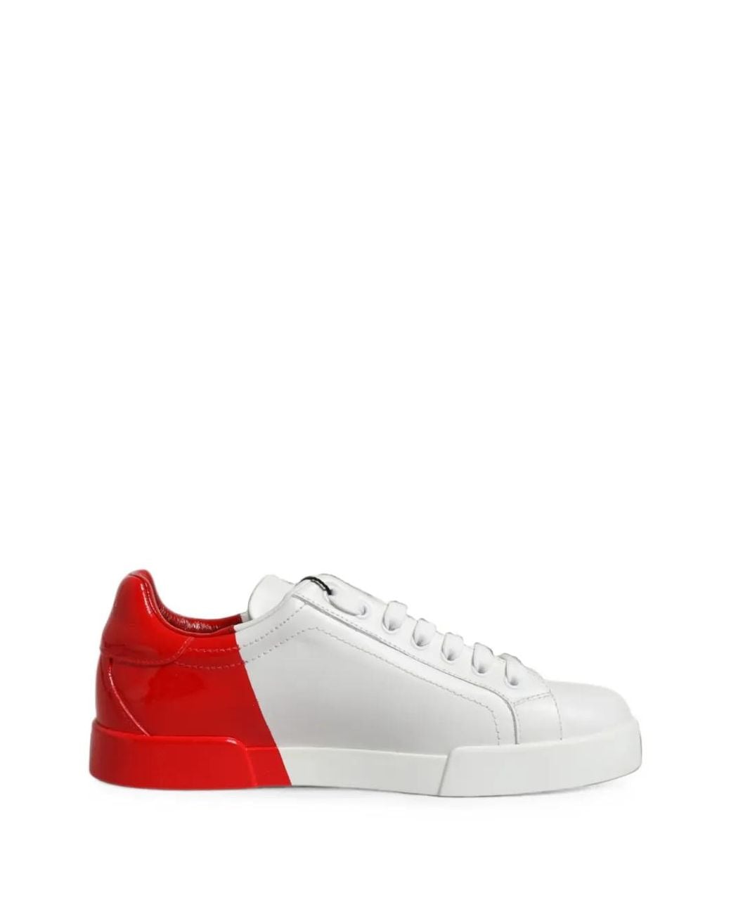 Dolce & Gabbana White Portofino Logo-Print Sneakers for men
