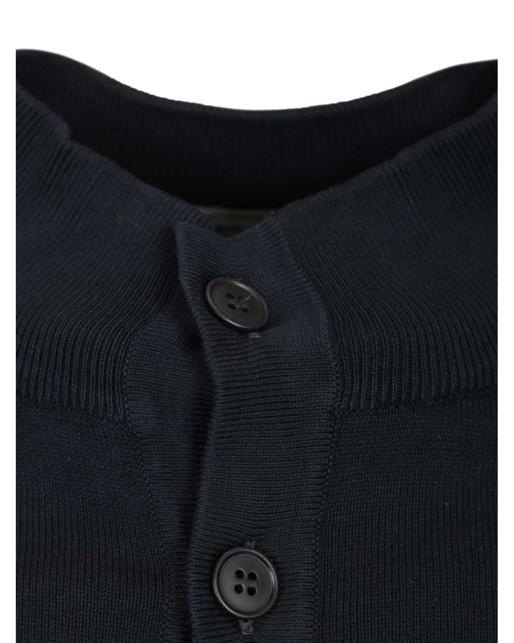 Al Duca D'aosta Blue High-Neck Button-Up Cardigan for men
