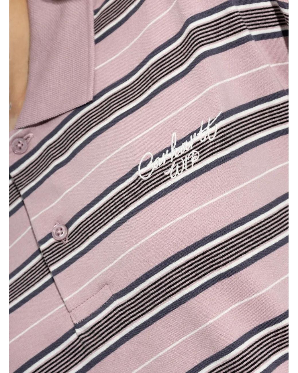 Carhartt Purple Striped Bronson Polo Shirt