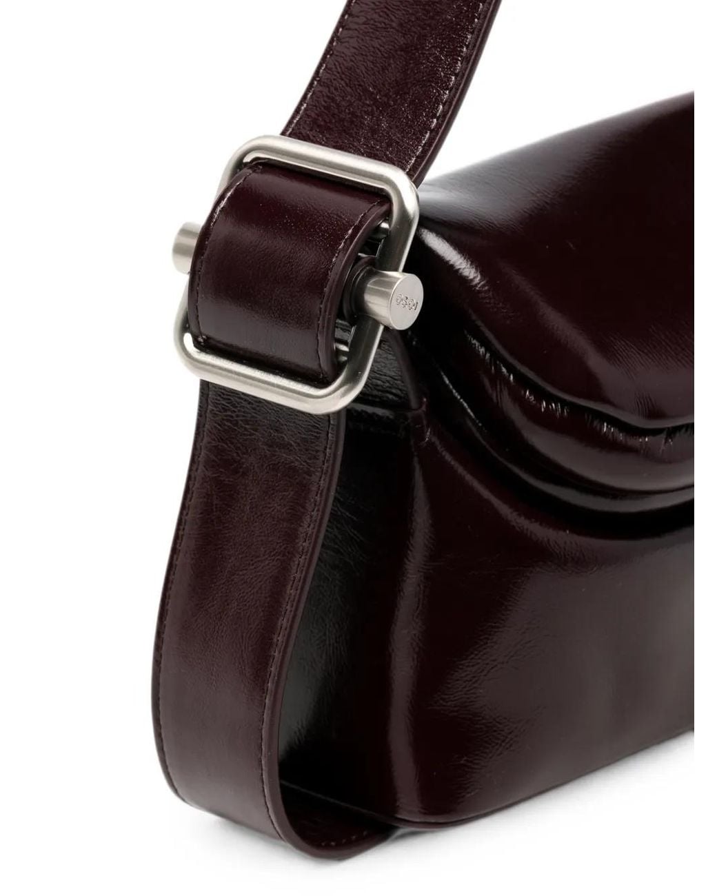 OSOI Black Buckle-Detail Leather Tote Bag