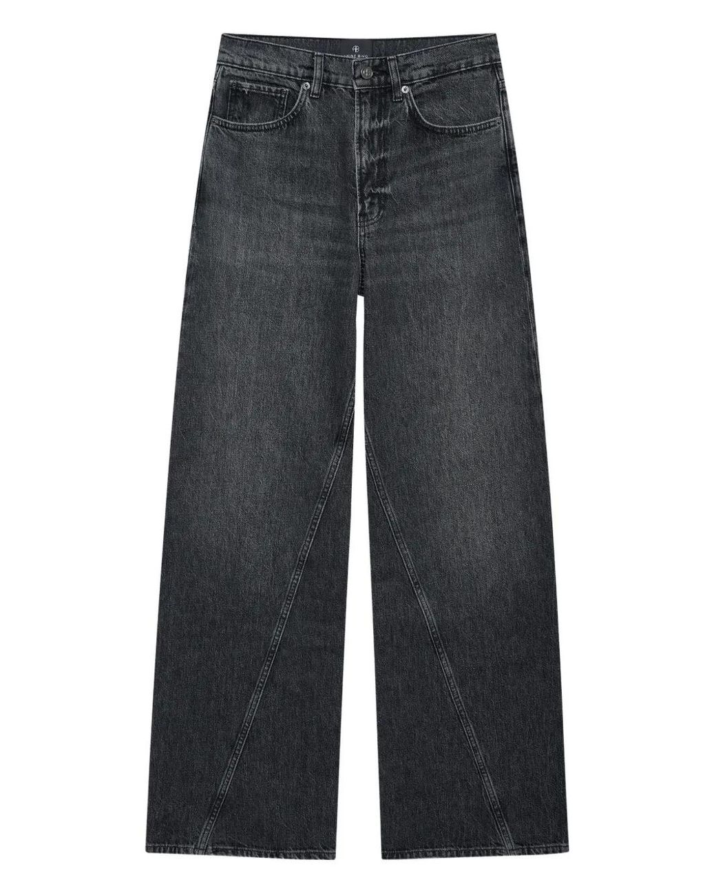 Anine Bing Gray Brie Cotton Jeans