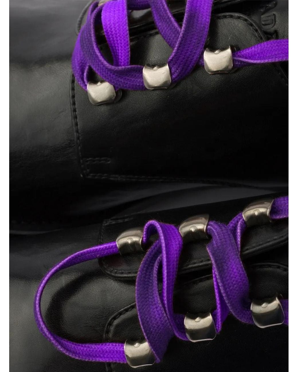 Prada Black Antiqued Leather Lace-Up Shoes for men