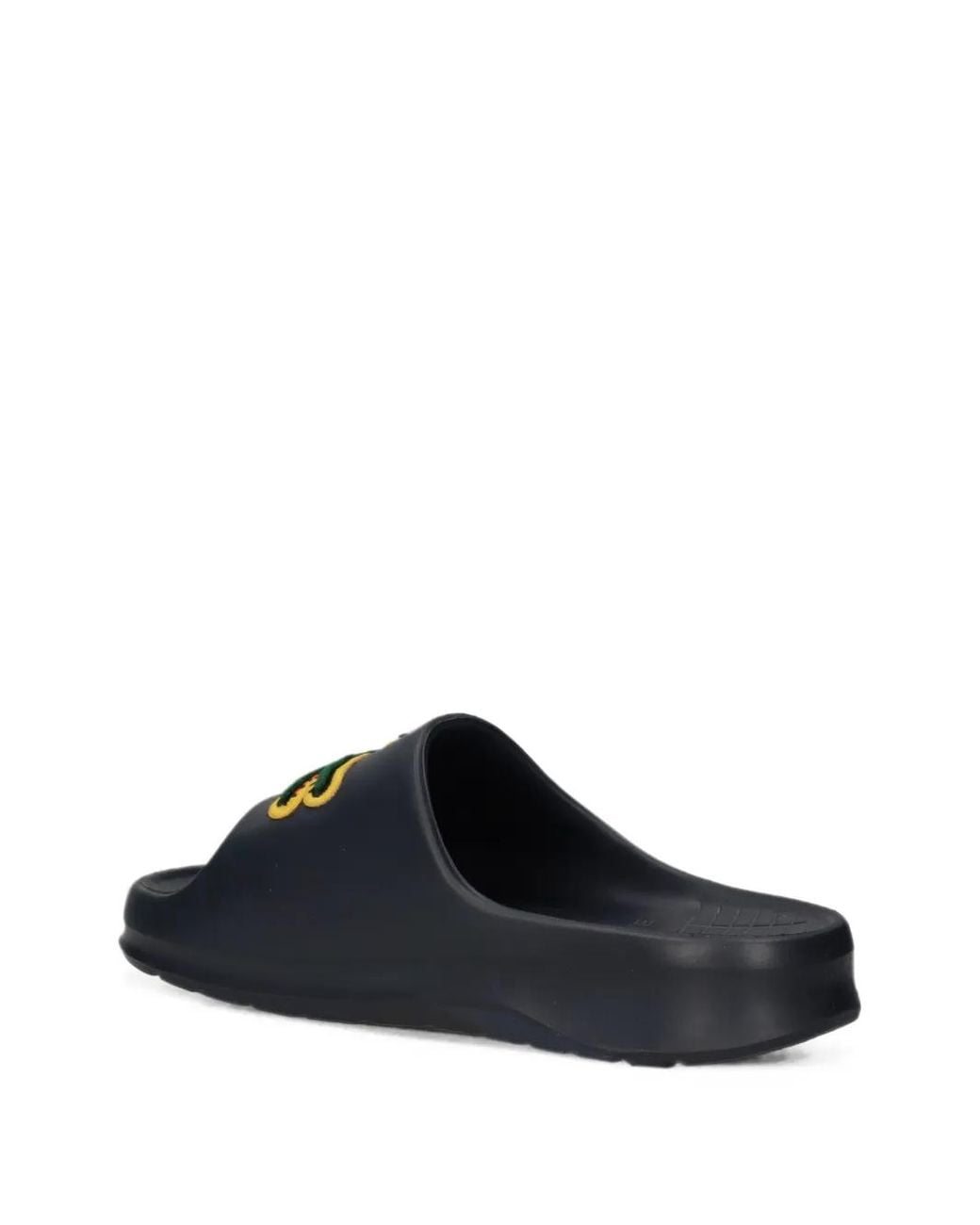 Lacoste Blue Logo-Patch Slides for men