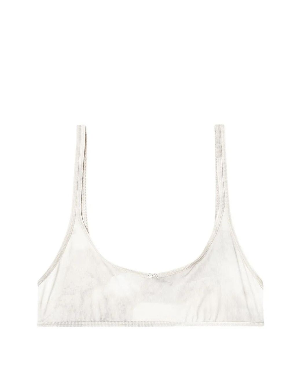 DIESEL White Oval D Bikini Top