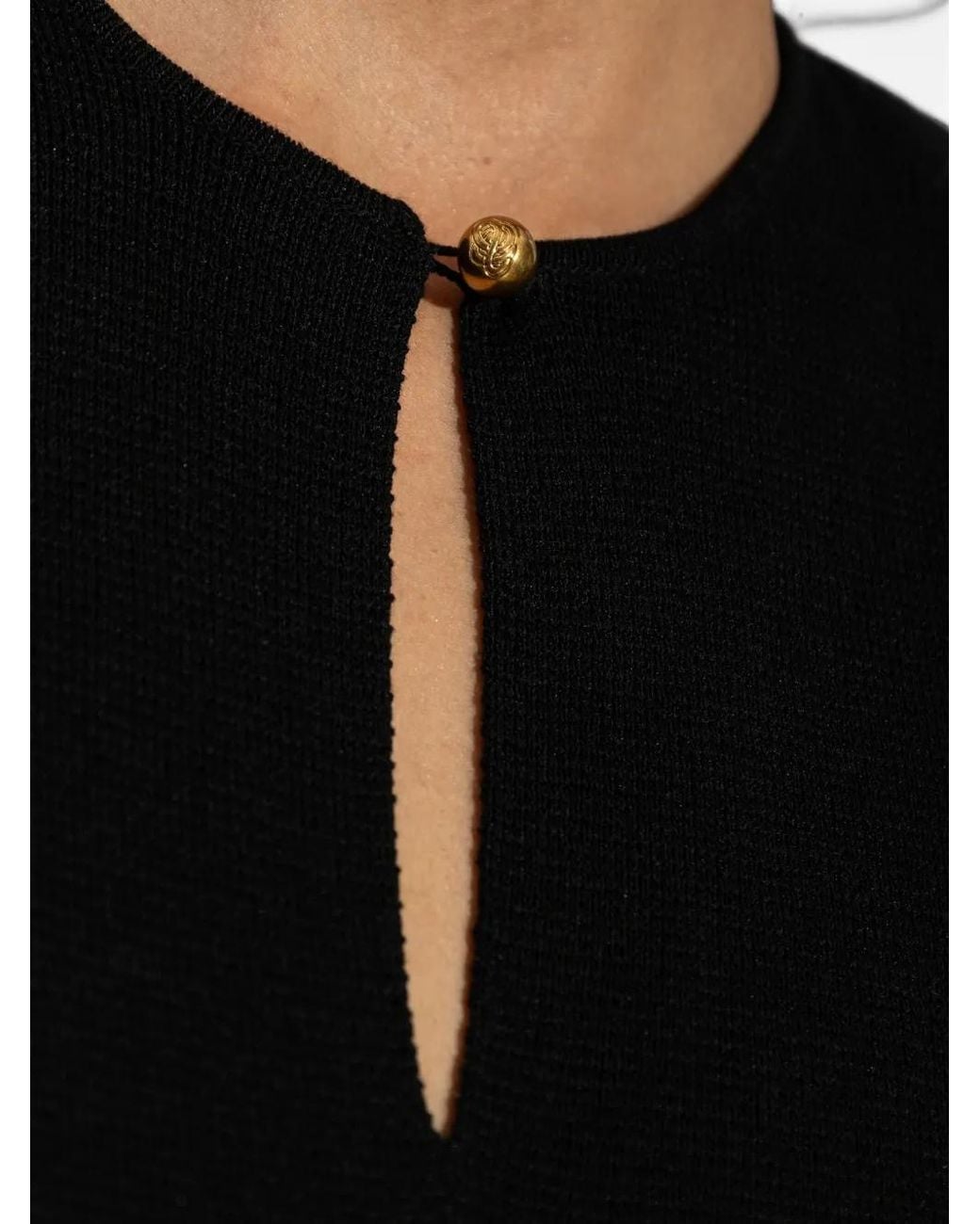 By Malene Birger Black Rowen Keyhole-Detail Maxi Dress