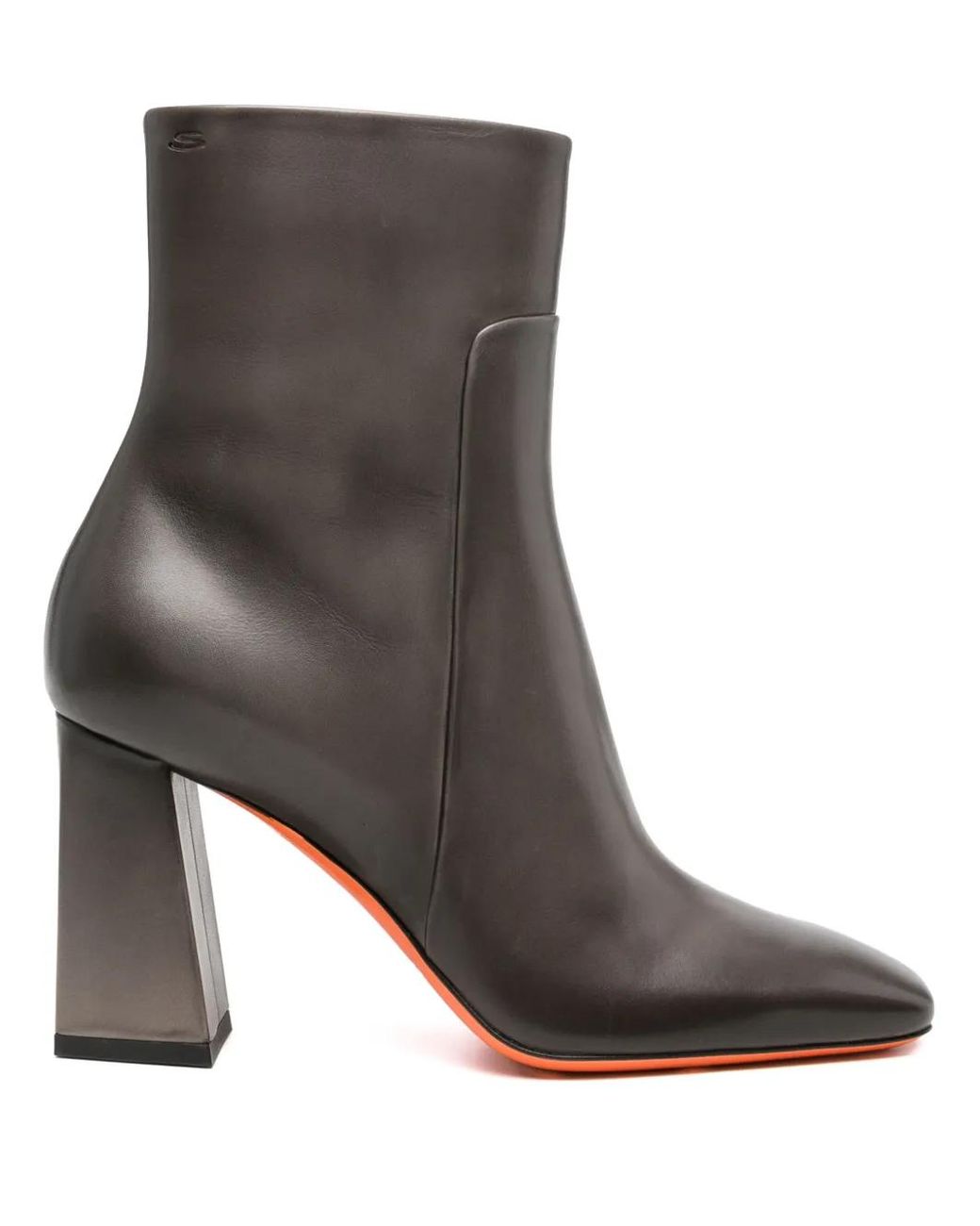 Santoni Brown 90Mm Leather Ankle Boots
