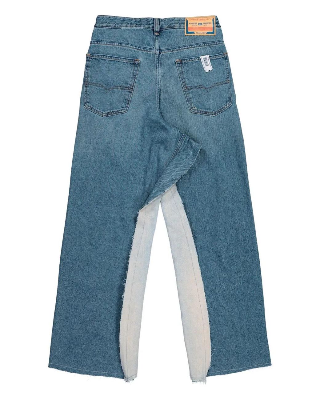 PROTOTYPES Blue Colour-Block Jeans for men