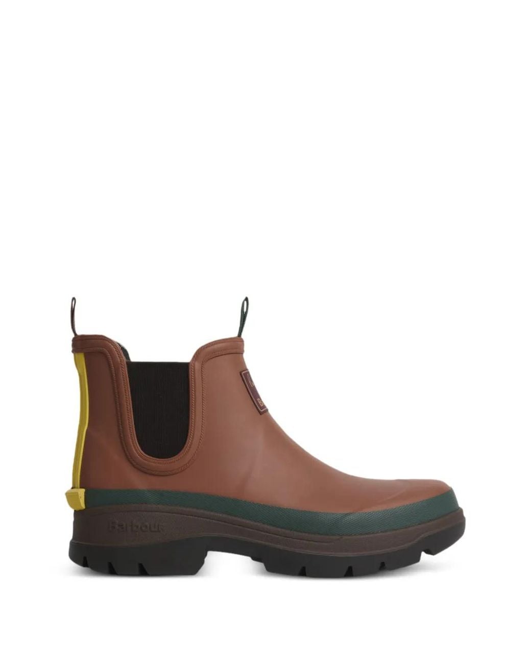 Barbour Brown X Paul Smith Waterproof Rubber Chelsea Boots