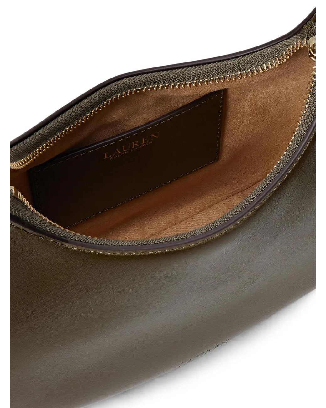 Ralph Lauren Gray Medium Marcy Leather Shoulder Bag