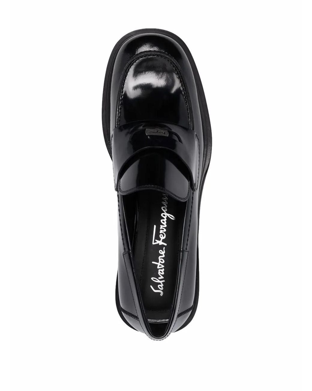 Ferragamo Black Ferragamo Nyx 30 Patent Leather Loafers