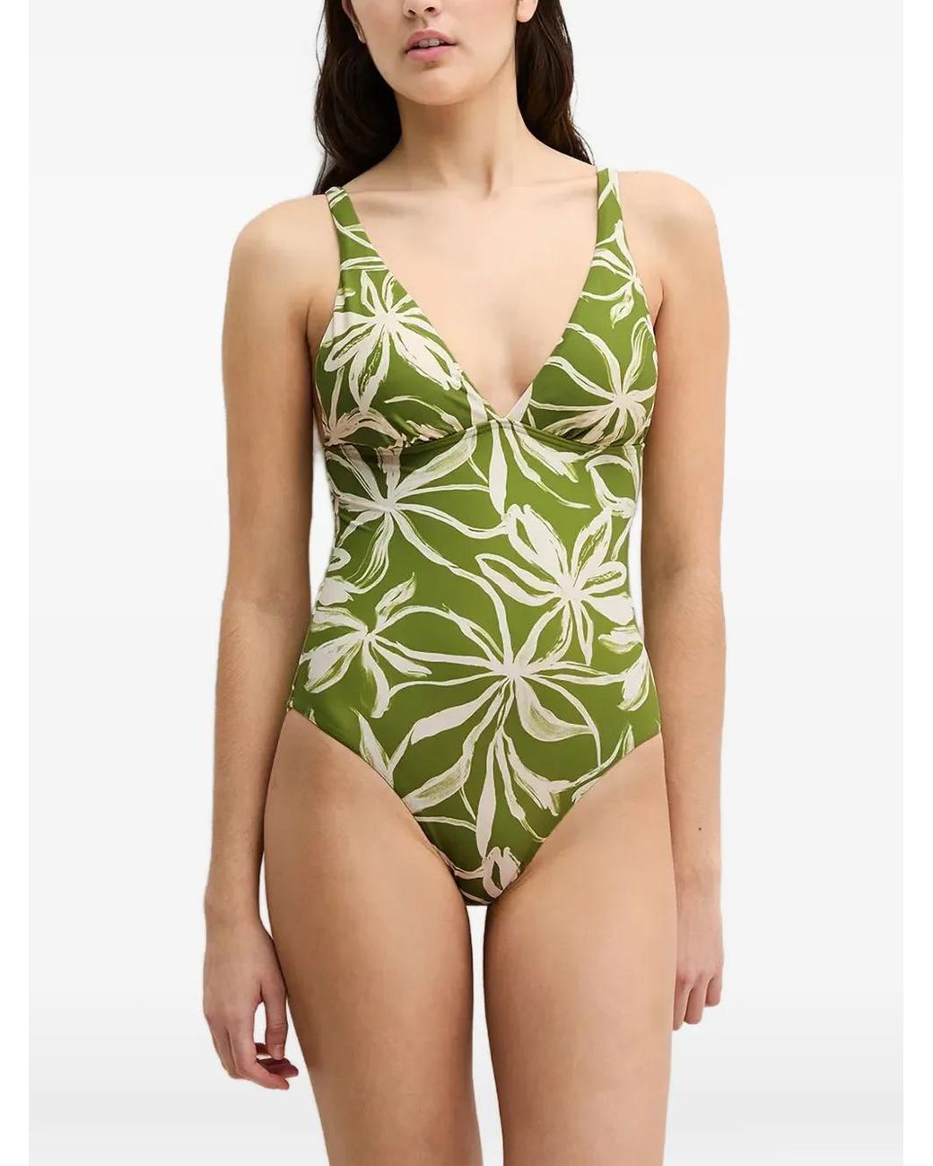 Marc O' Polo Green Maillot De Bain À Fleurs