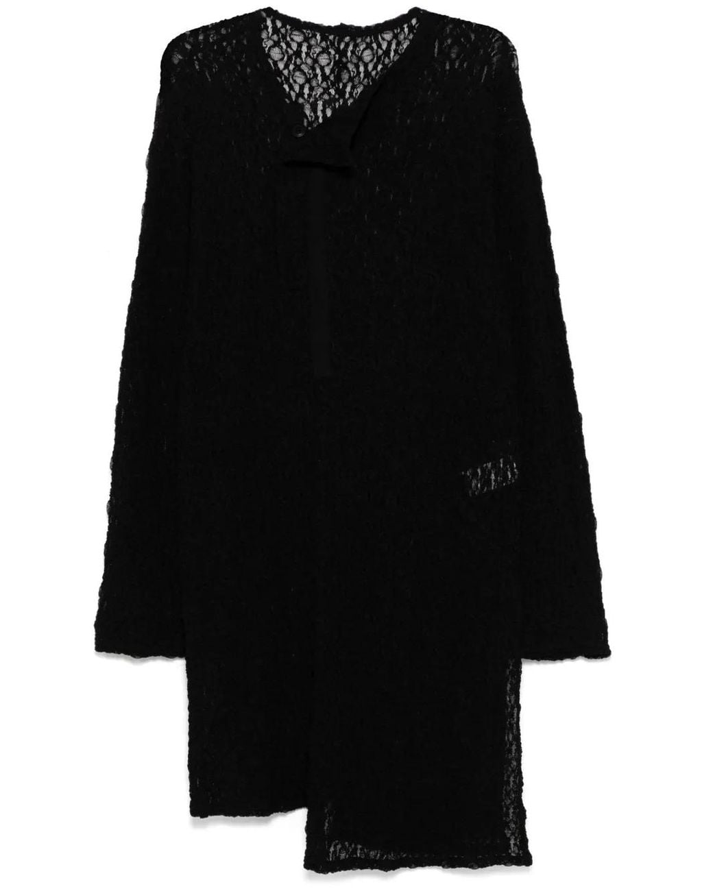 Yohji Yamamoto Black Long-Sleeved Dress for men