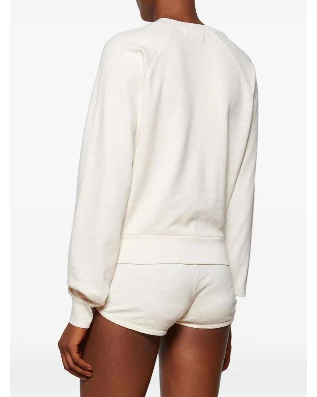 ÉTERNE White Sonny Raglan-Sleeve Sweatshirt