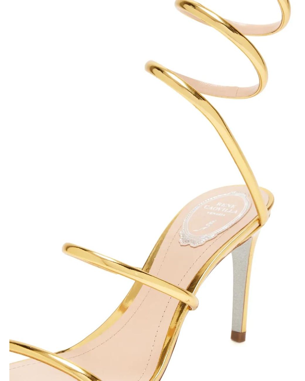 Rene Caovilla Metallic Cleo 80 Sandals