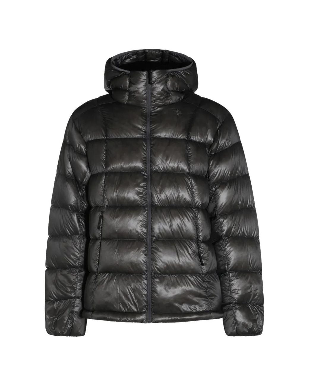 Goldwin Black Quilted Hooded Coat for men