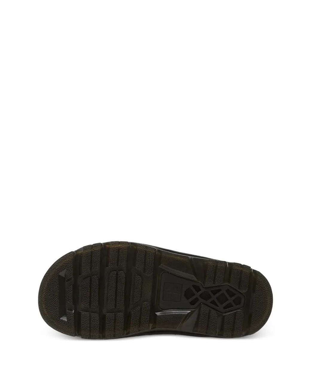 Dr. Martens Black Zebzag Touch-Strap Contrast-Stitch Slides
