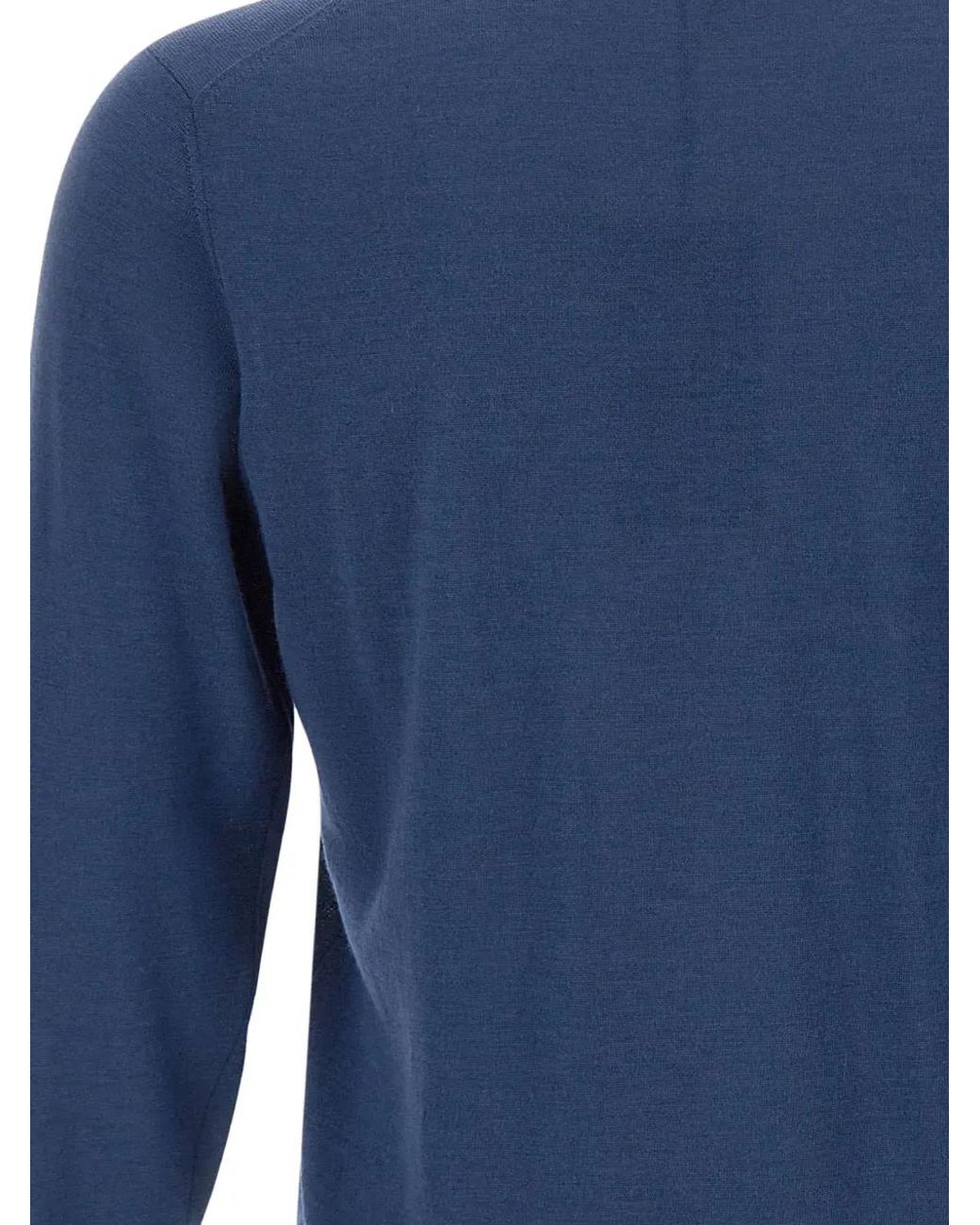 FILIPPO DE LAURENTIIS Blue Crew-Neck Sweater for men